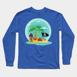 Pirate on his island Long Sleeve T-Shirt